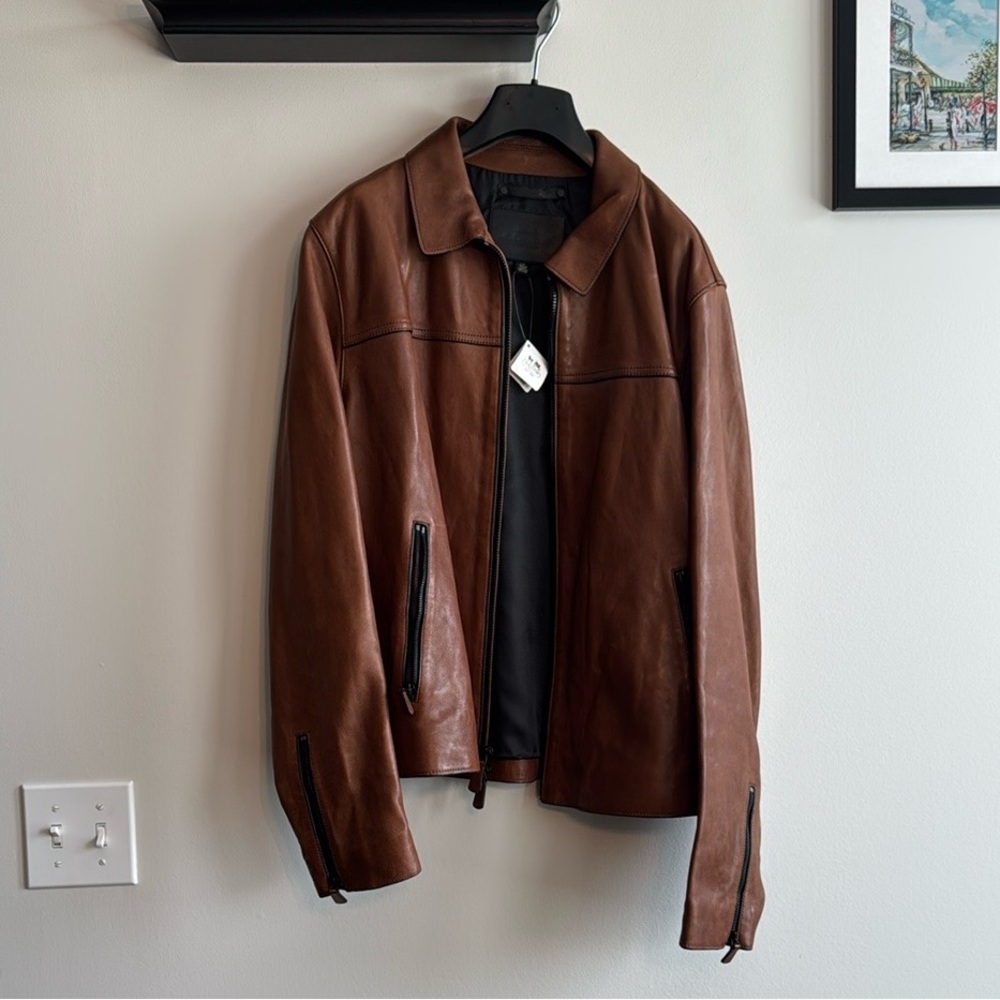 Coach Men’s Brown Leather Jacket